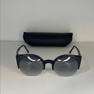 RETROSUPERFUTURE Black Sunglasses with RayBan case